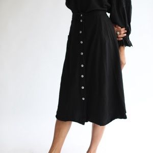 Black Button-up Skirt